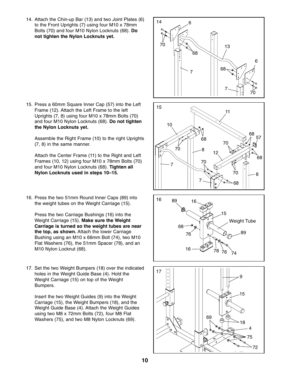 Weider WEBE34110 User Manual | Page 10 / 22