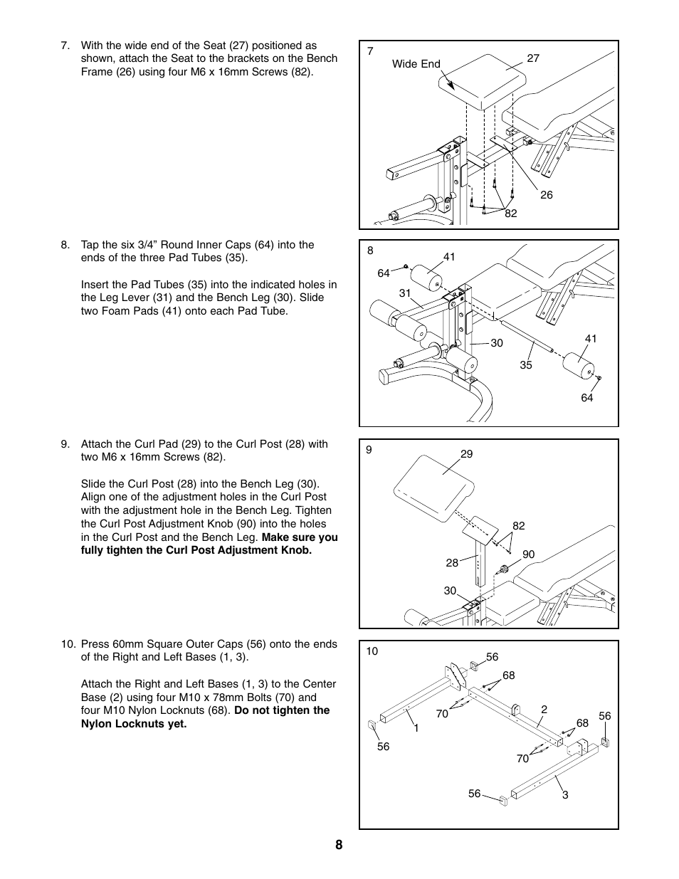 Weider WEBE34110 User Manual | Page 8 / 22