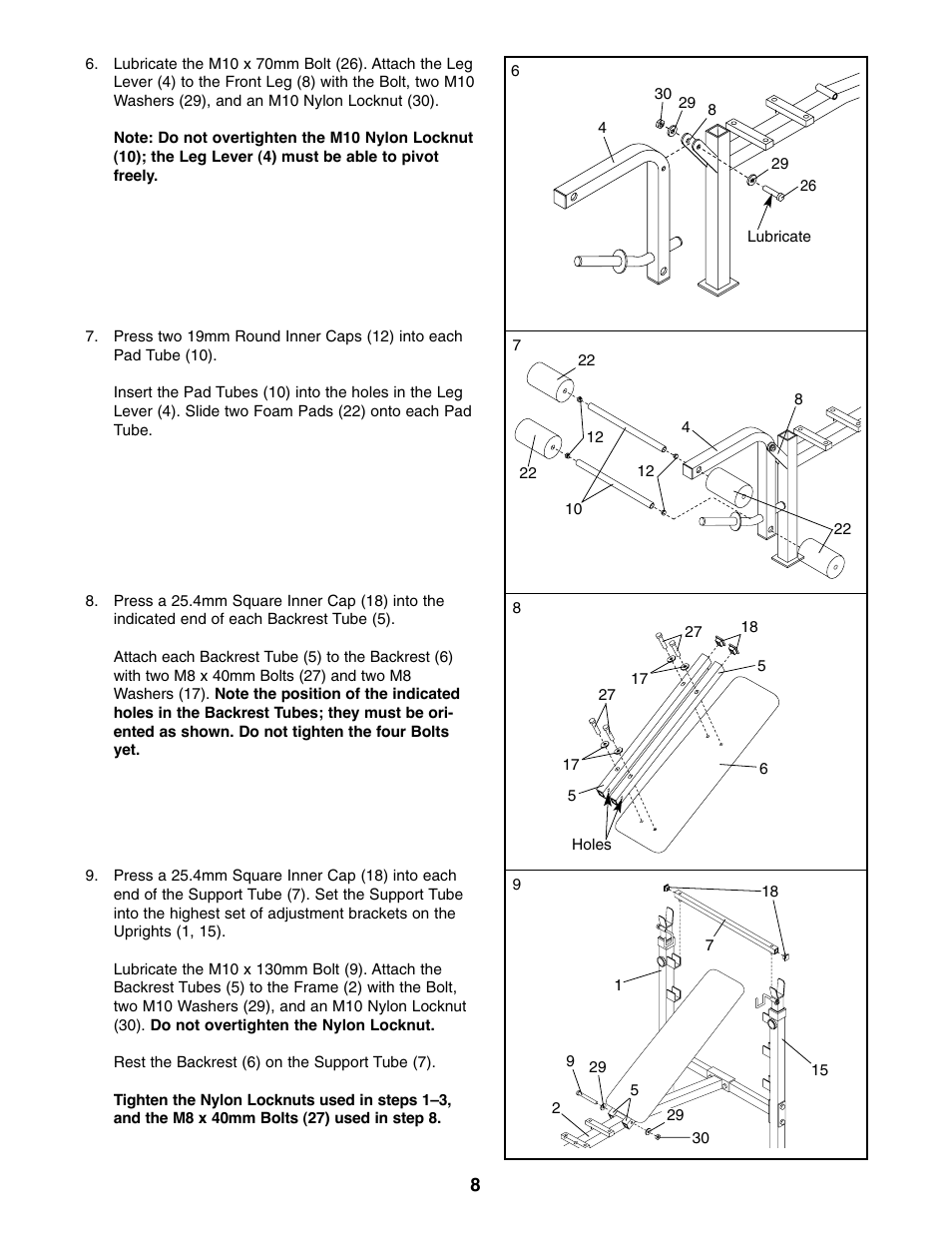 Weider WEBE06110 User Manual | Page 8 / 16