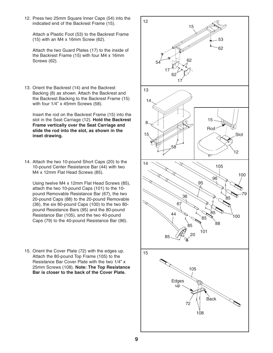 Weider WESY5863.0 User Manual | Page 9 / 24