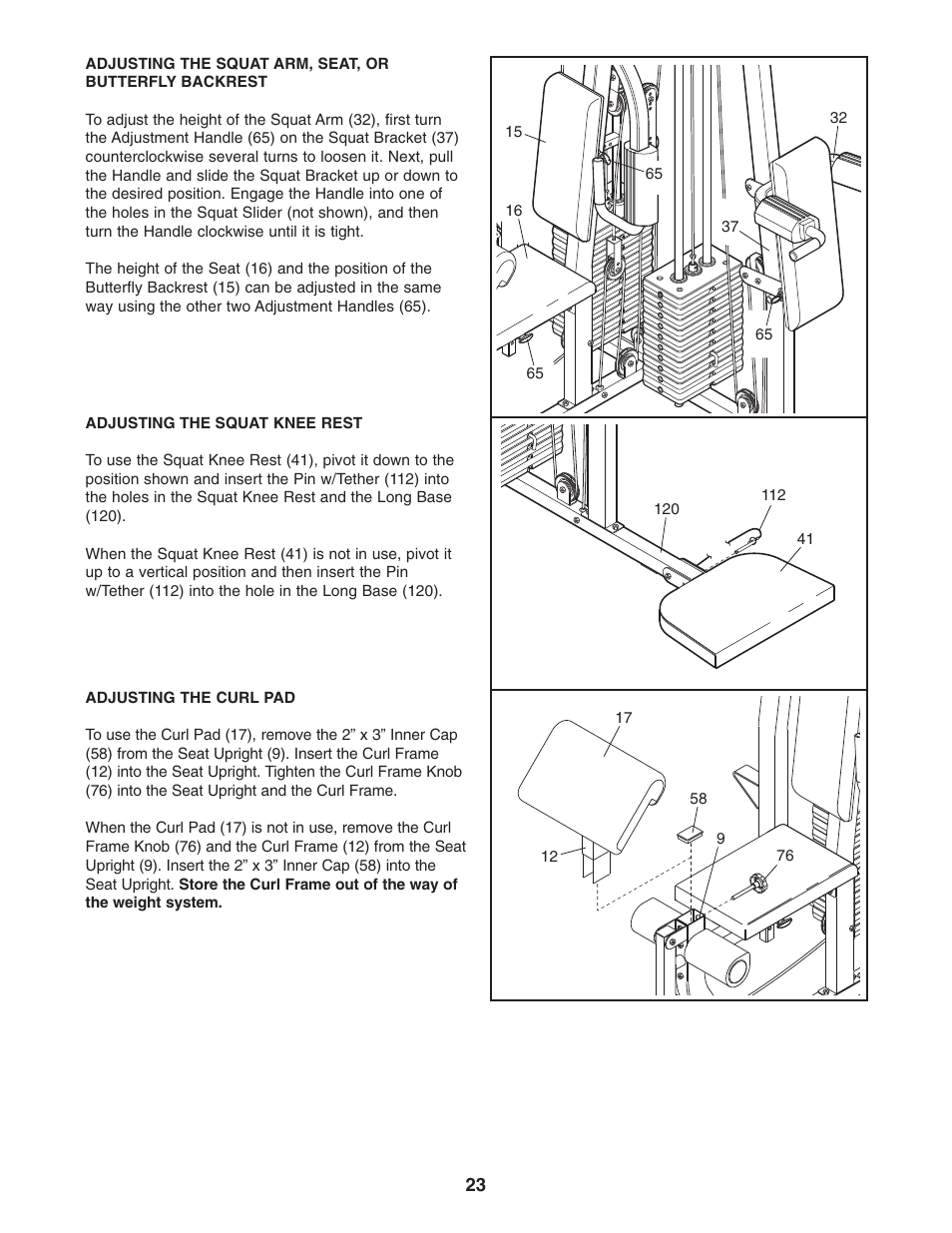 Weider WESY38320 User Manual | Page 23 / 33