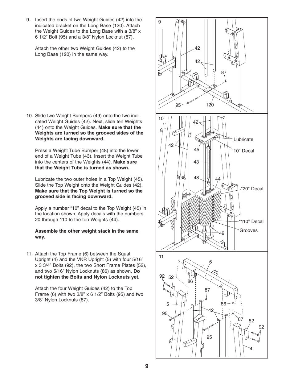 Weider WESY38320 User Manual | Page 9 / 33