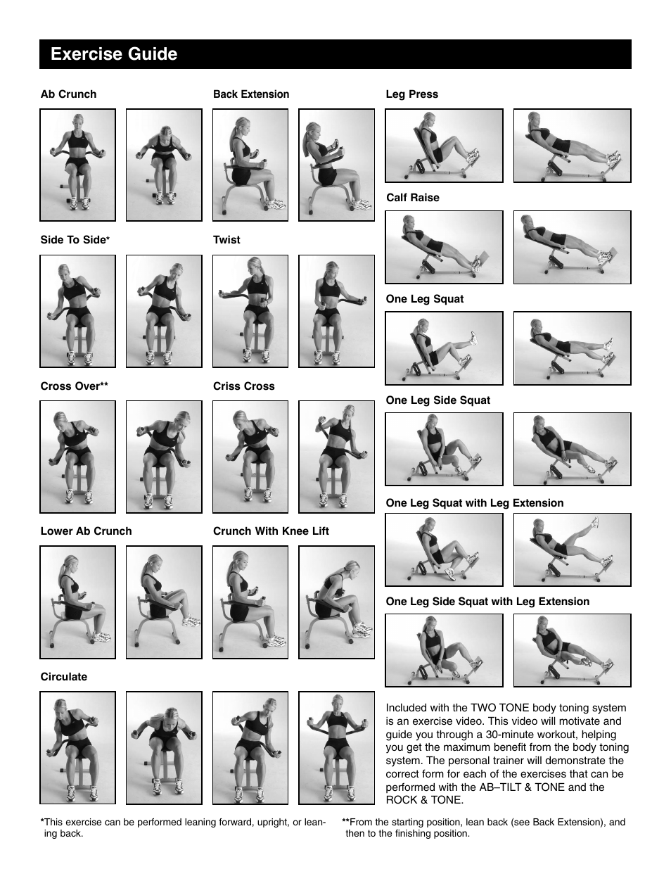 Exercise guide | Weider WEBE09913 User Manual | Page 5 / 8