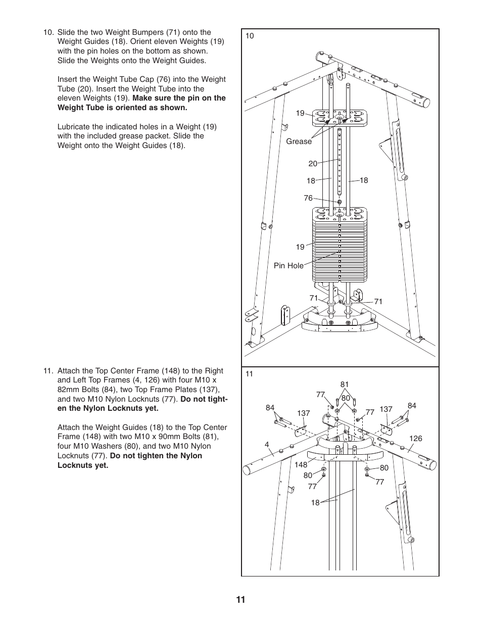 Weider Pro 4950 831.14623.0 User Manual | Page 11 / 44