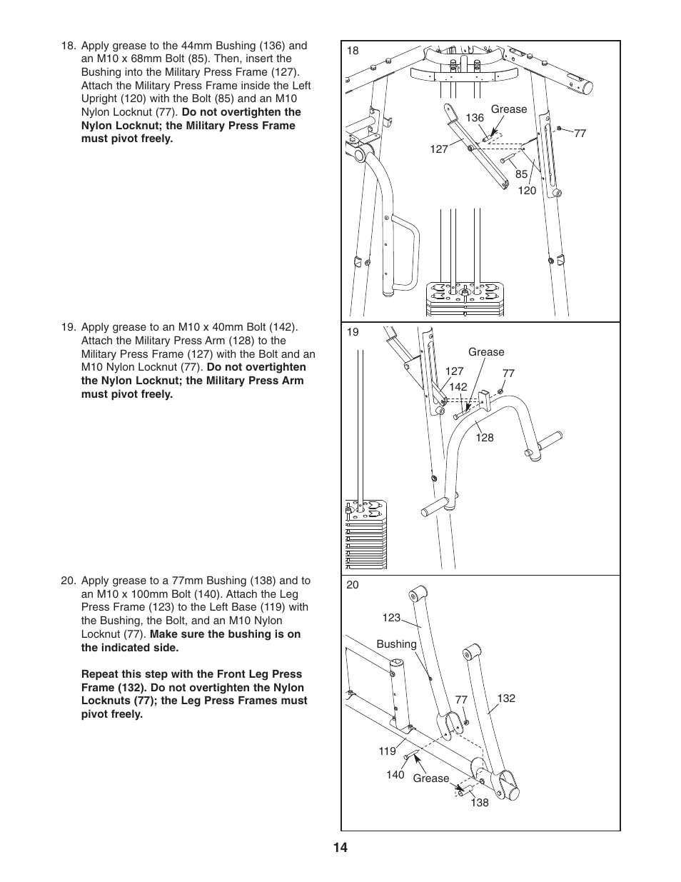 Weider Pro 4950 831.14623.0 User Manual | Page 14 / 44