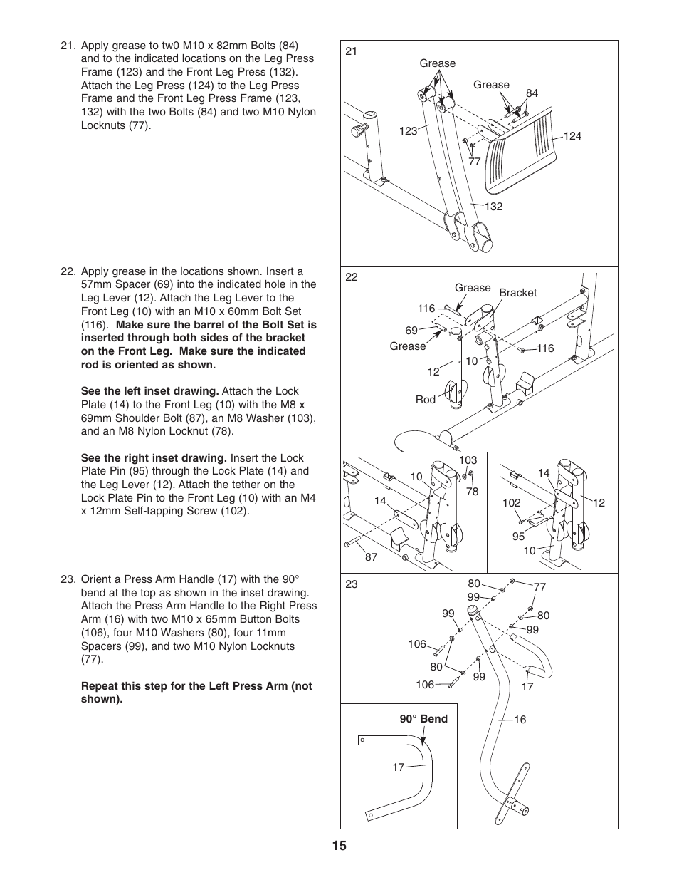 Weider Pro 4950 831.14623.0 User Manual | Page 15 / 44