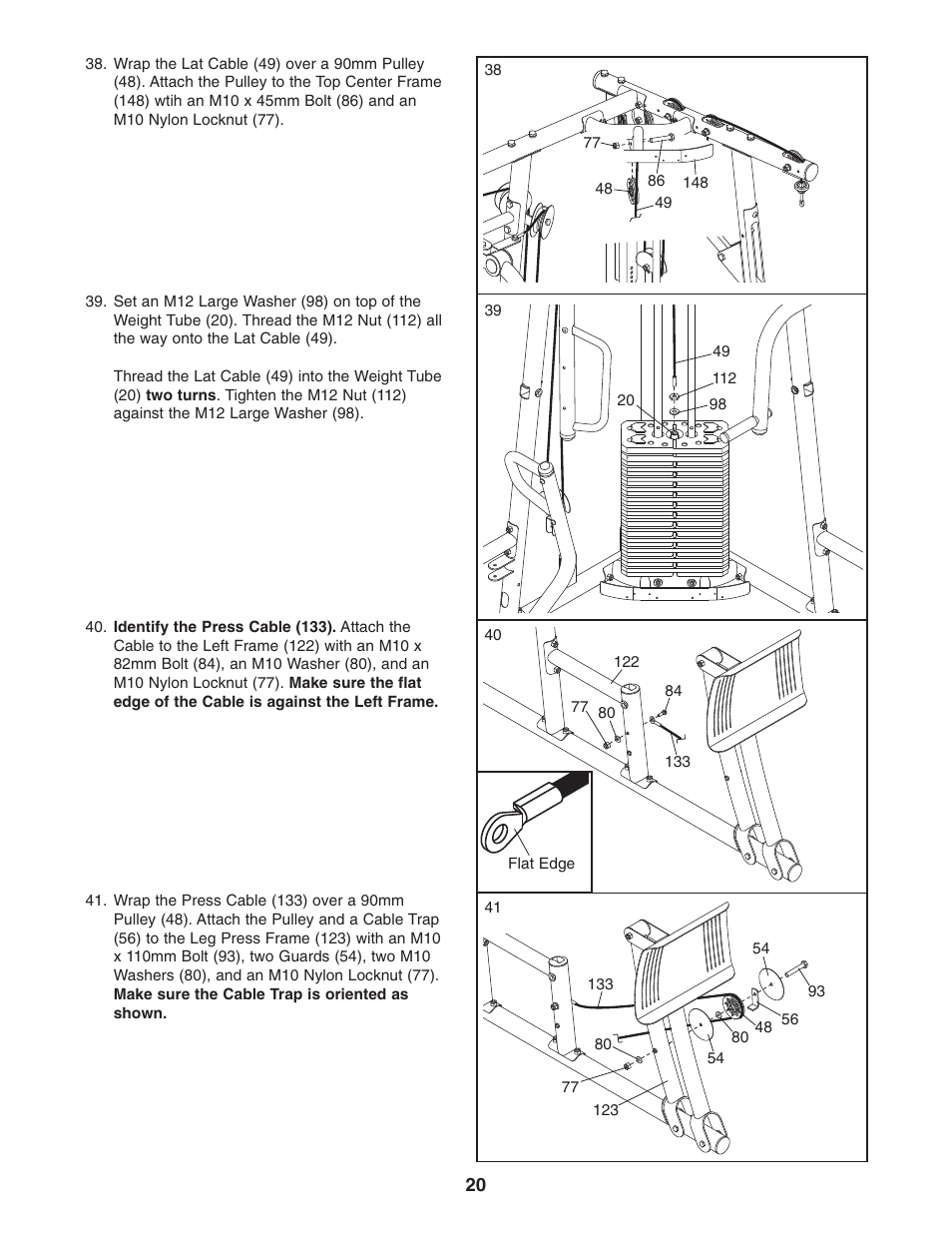 Weider Pro 4950 831.14623.0 User Manual | Page 20 / 44
