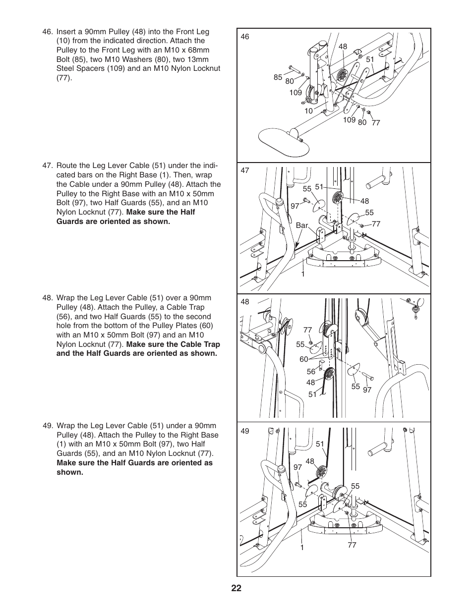 Weider Pro 4950 831.14623.0 User Manual | Page 22 / 44