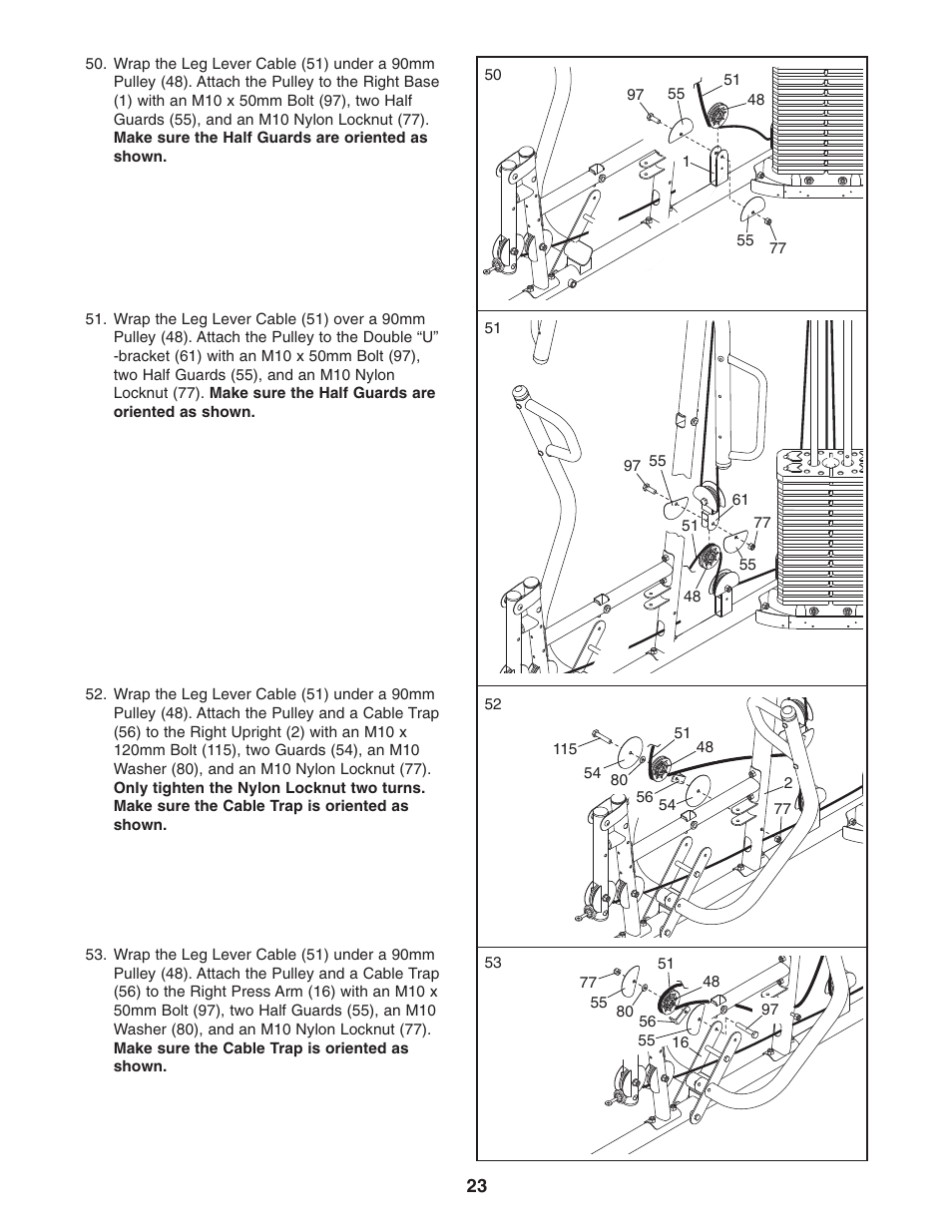 Weider Pro 4950 831.14623.0 User Manual | Page 23 / 44