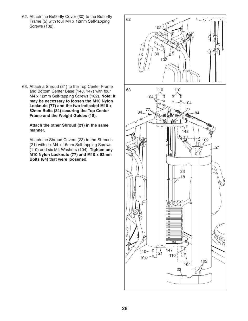 Weider Pro 4950 831.14623.0 User Manual | Page 26 / 44