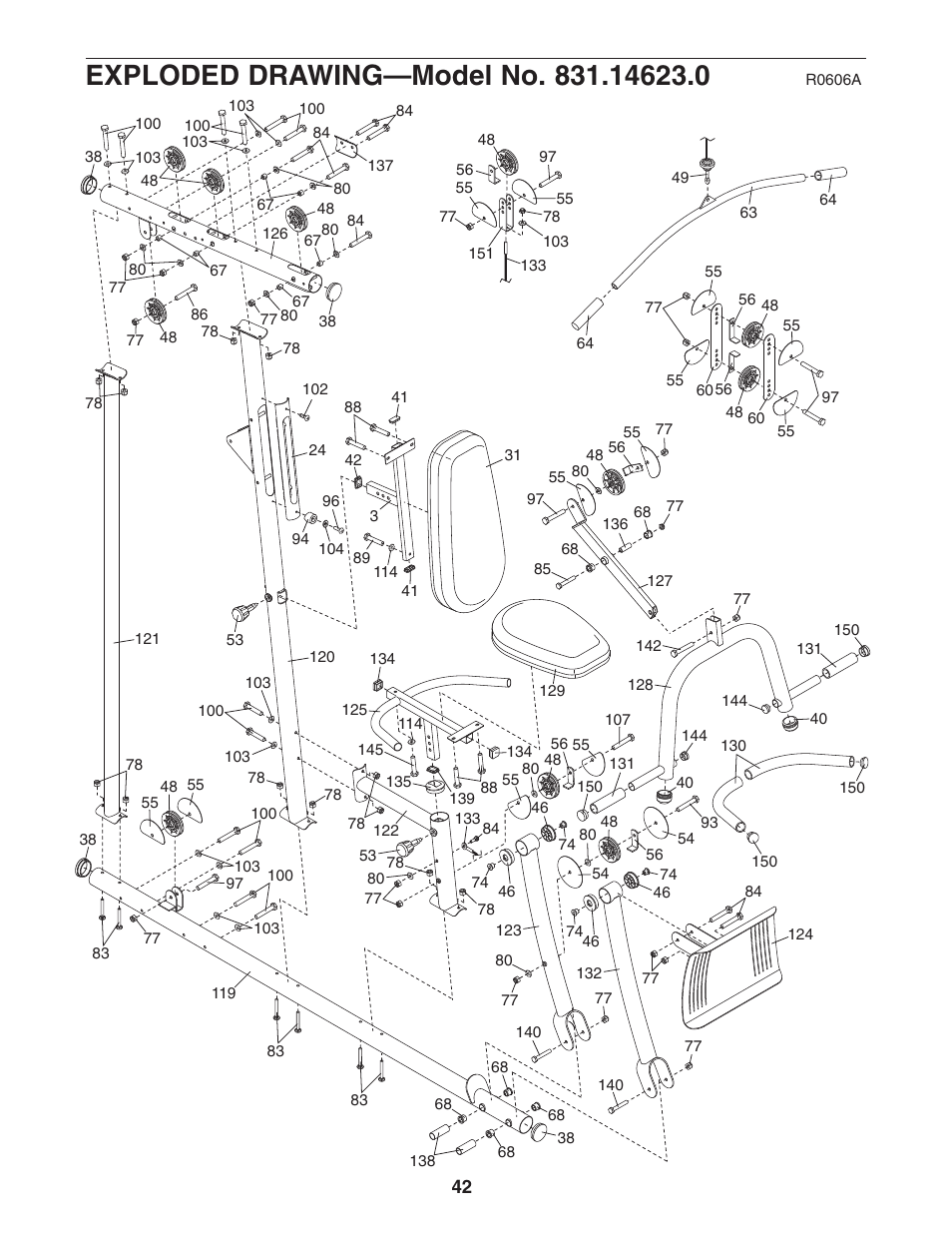 Weider Pro 4950 831.14623.0 User Manual | Page 42 / 44