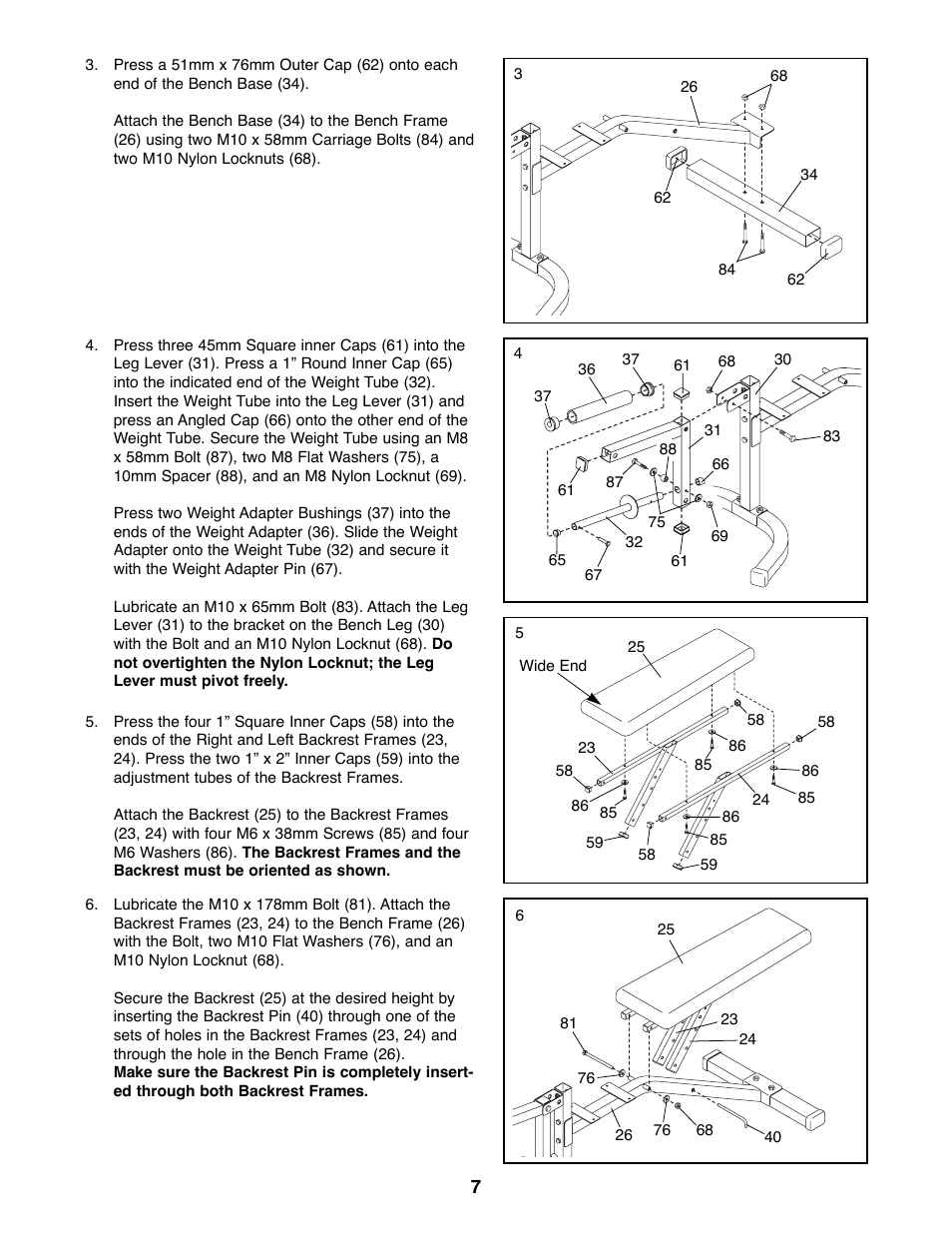Weider WEBE34100 User Manual | Page 7 / 23
