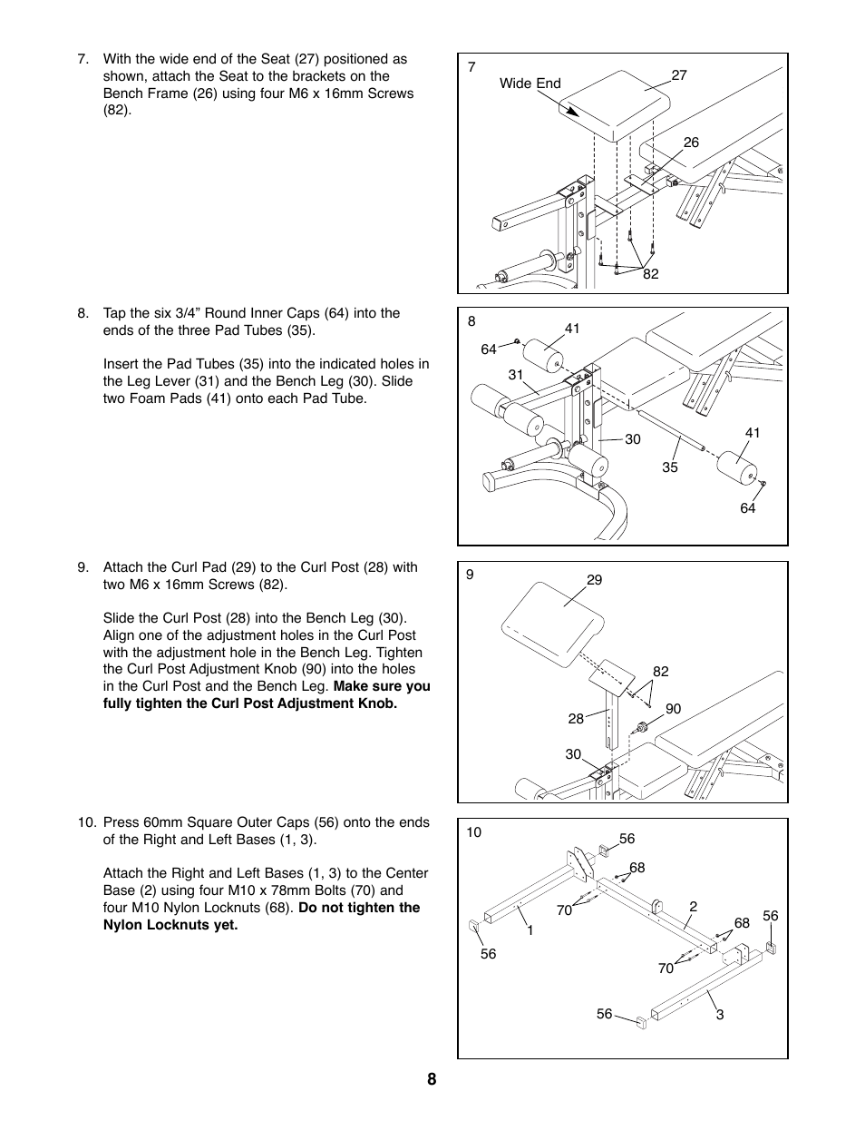 Weider WEBE34100 User Manual | Page 8 / 23