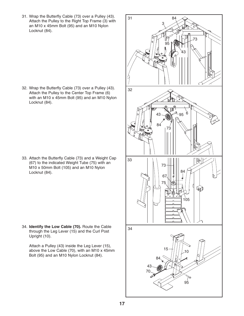 Weider club 4870 WESY3906.0 User Manual | Page 17 / 36