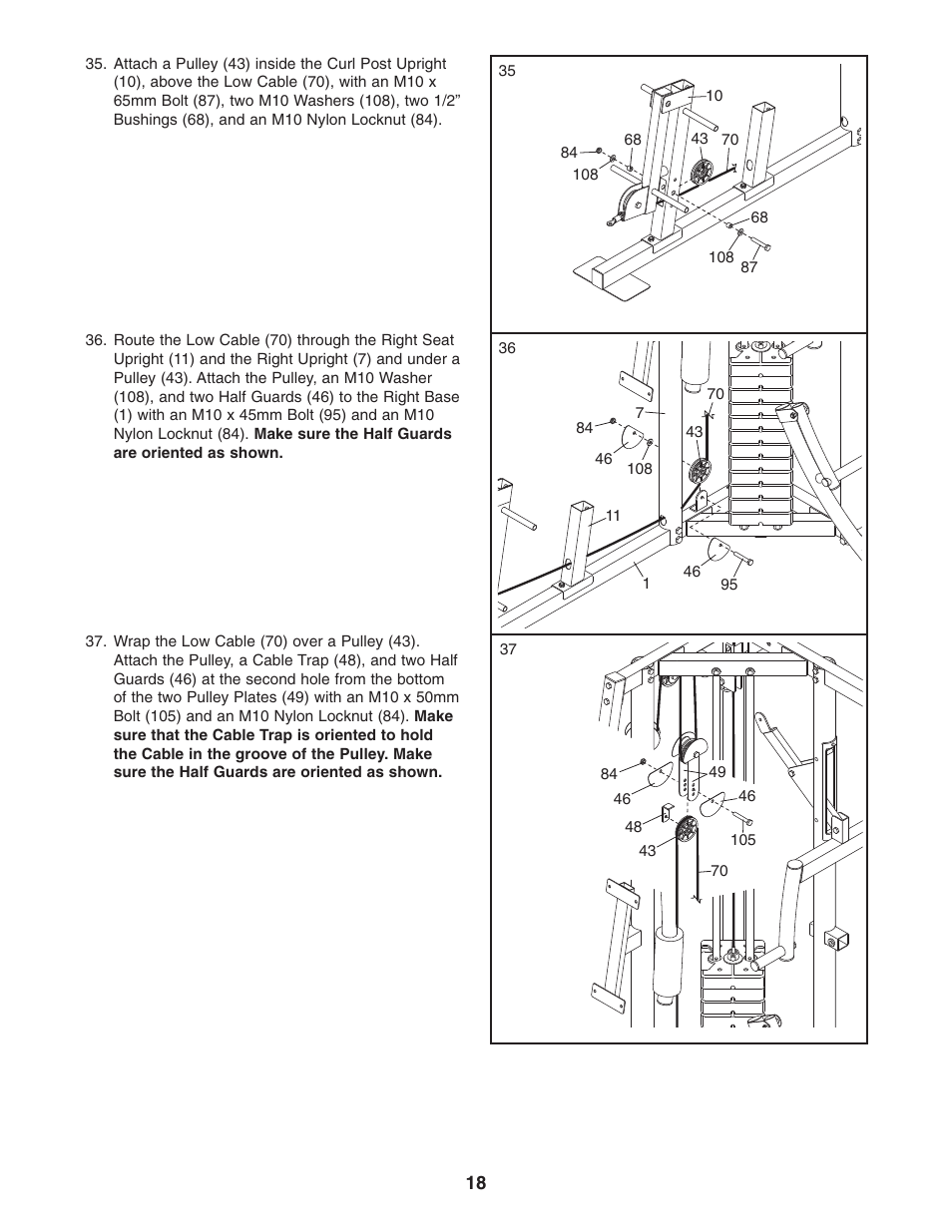 Weider club 4870 WESY3906.0 User Manual | Page 18 / 36