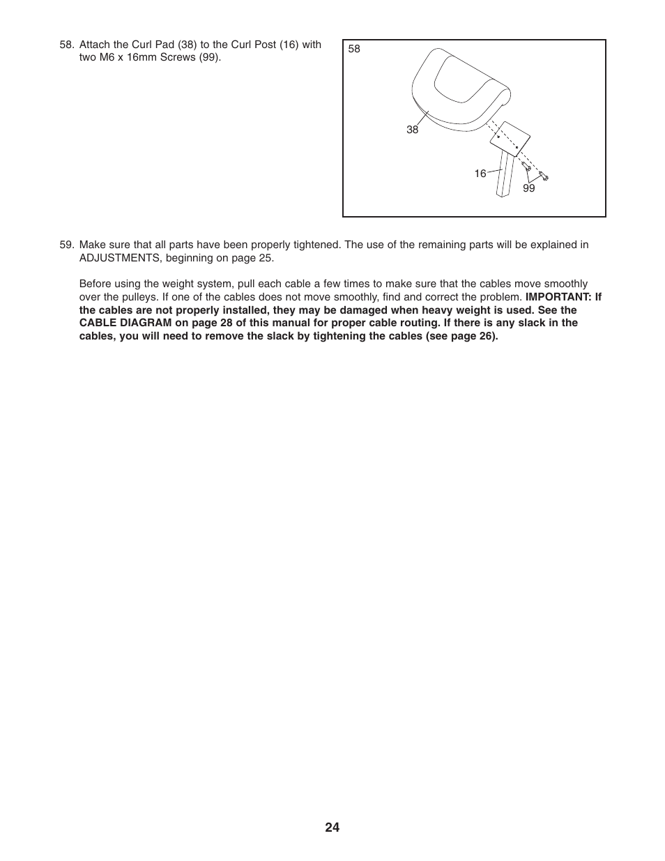 Weider club 4870 WESY3906.0 User Manual | Page 24 / 36