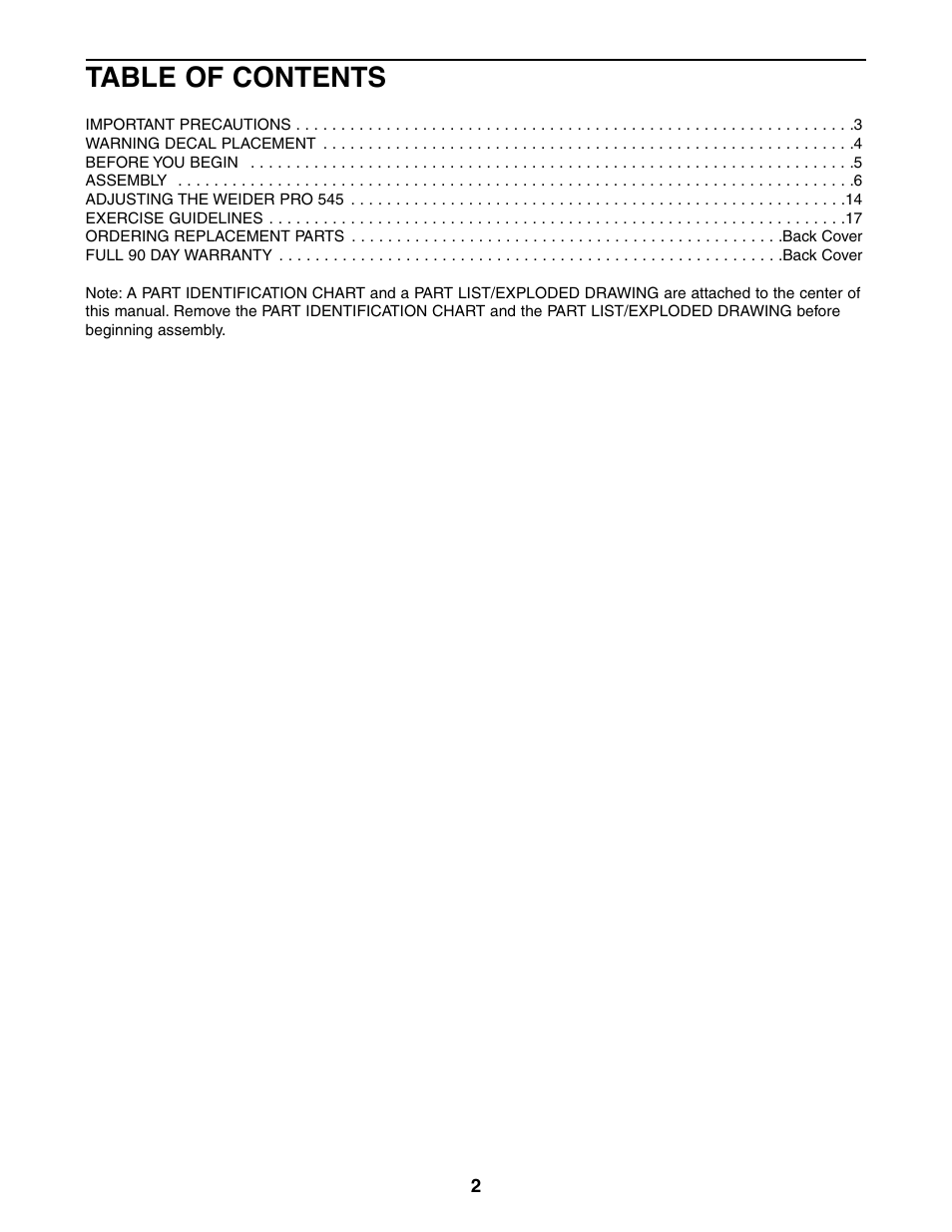 Weider 831.150471 User Manual | Page 2 / 24