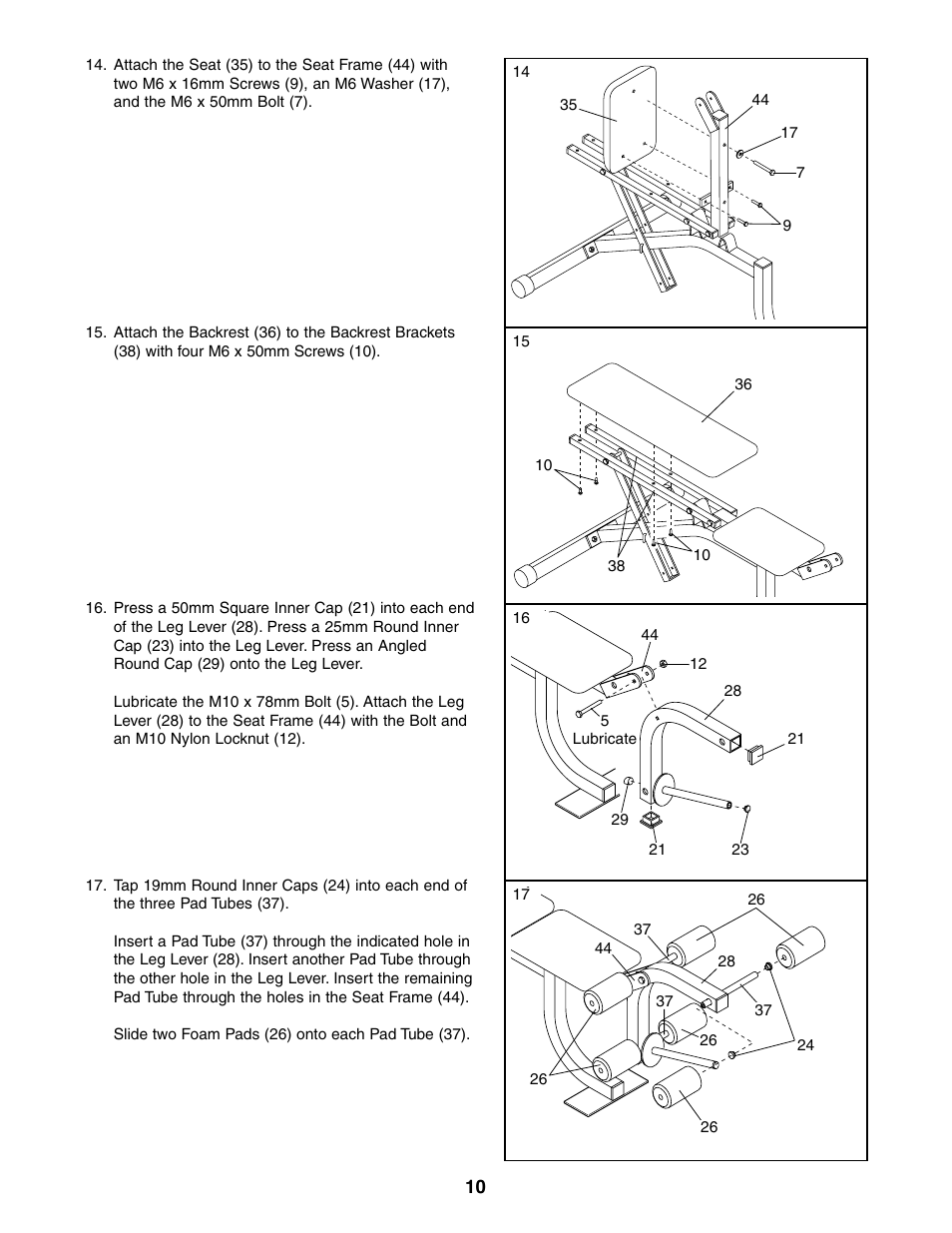 Weider 831.150390 User Manual | Page 10 / 22