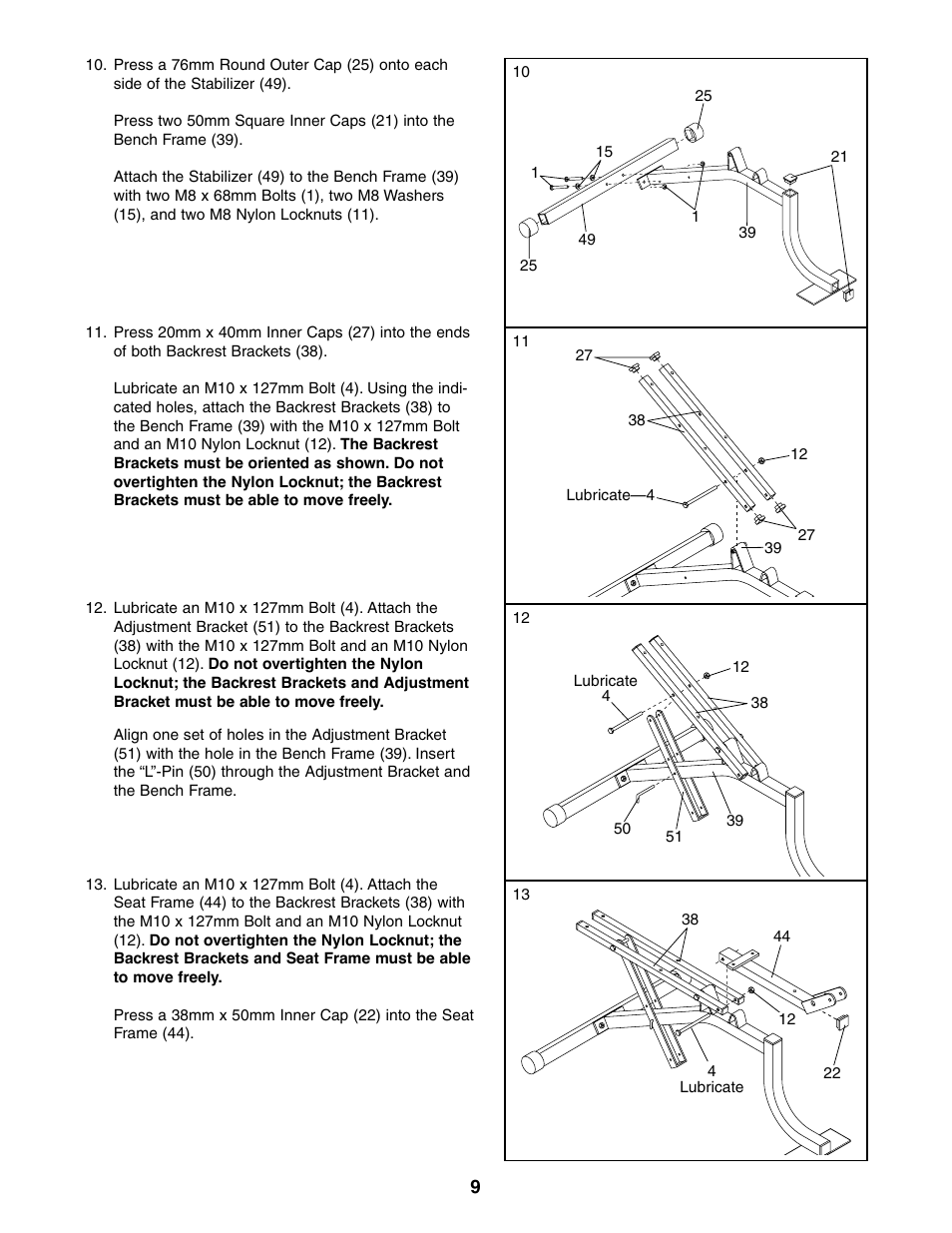Weider 831.150390 User Manual | Page 9 / 22