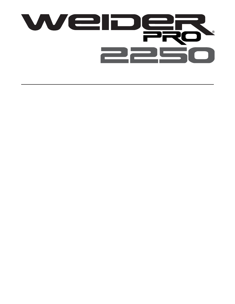 Weider Pro 2250 User Manual | Page 2 / 24