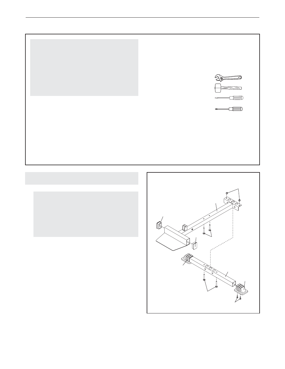 Frame assembly, Assembly | Weider Pro 2250 User Manual | Page 5 / 24
