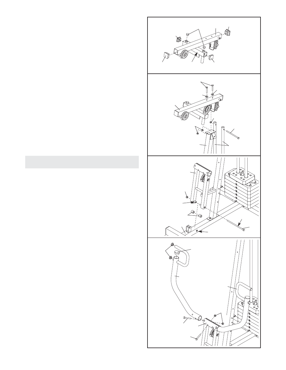 Arm assembly | Weider Pro 2250 User Manual | Page 7 / 24