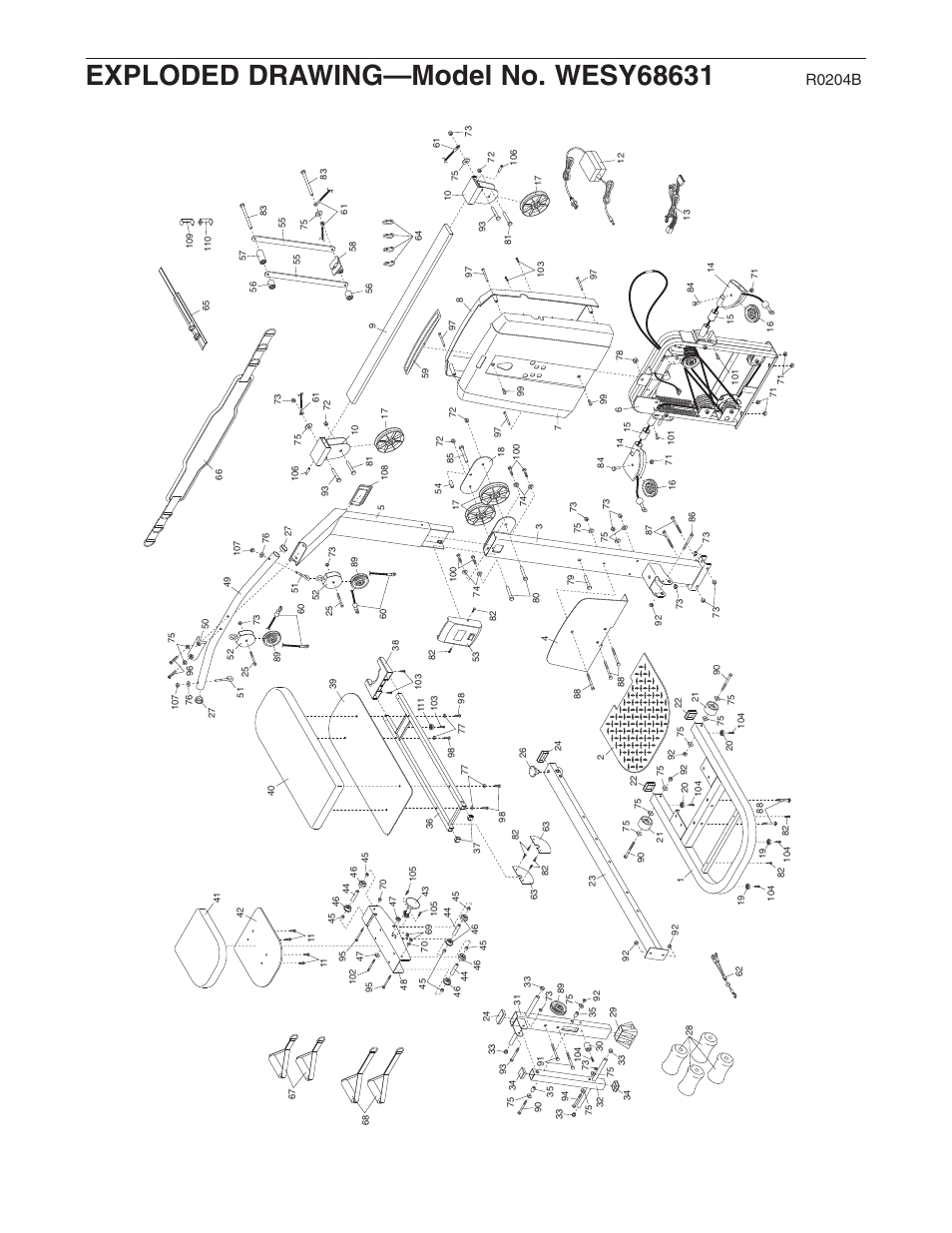 R0204b | Weider PLATINUM 600 User Manual | Page 26 / 27