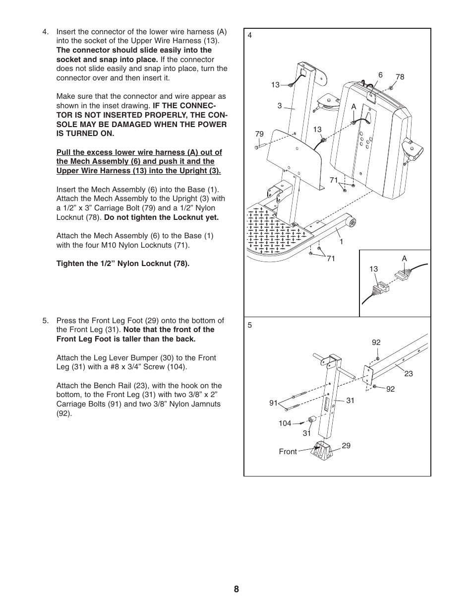 Weider PLATINUM 600 User Manual | Page 8 / 27