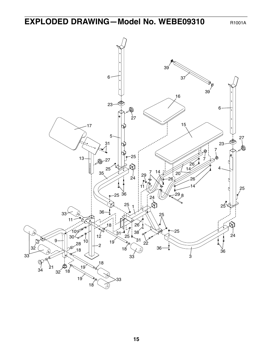 Weider WEBE09310 User Manual | Page 15 / 16