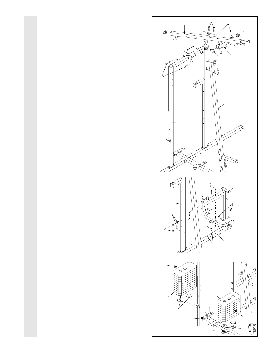 Frame assembl y | Weider WESY49201 User Manual | Page 6 / 35