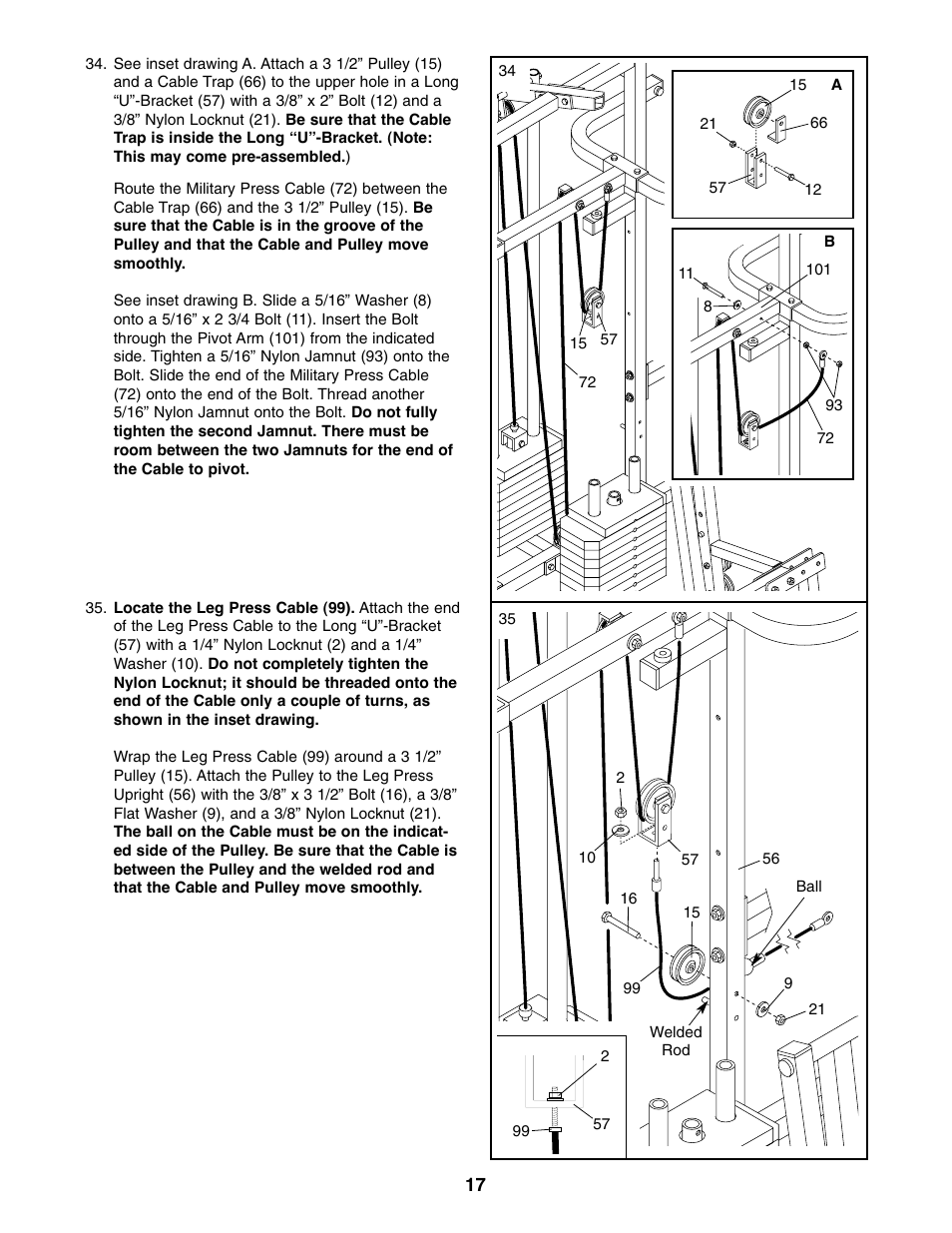 Weider WESY96310 User Manual | Page 17 / 32