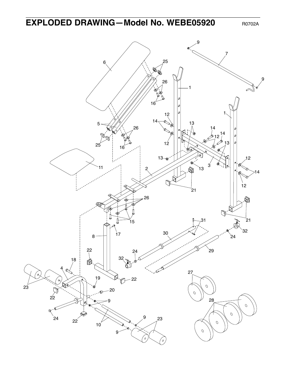 Weider WEBE05920 User Manual | Page 16 / 16