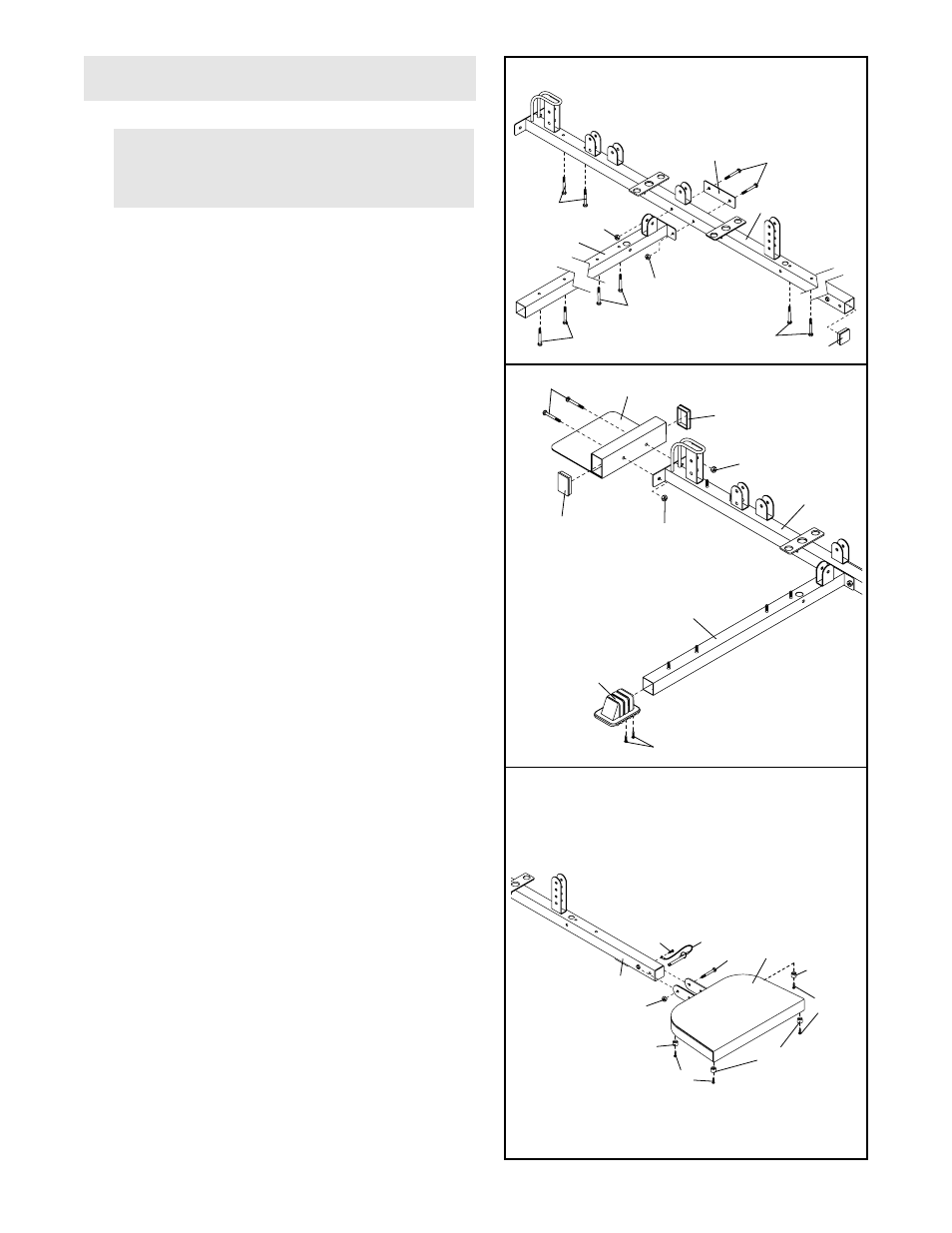 Frame assembly | Weider 831.153931 User Manual | Page 6 / 35