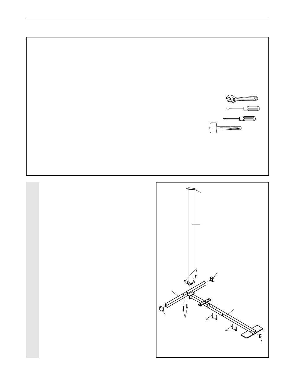 Assembly, Frame assembl y | Weider WESY85201 User Manual | Page 5 / 27