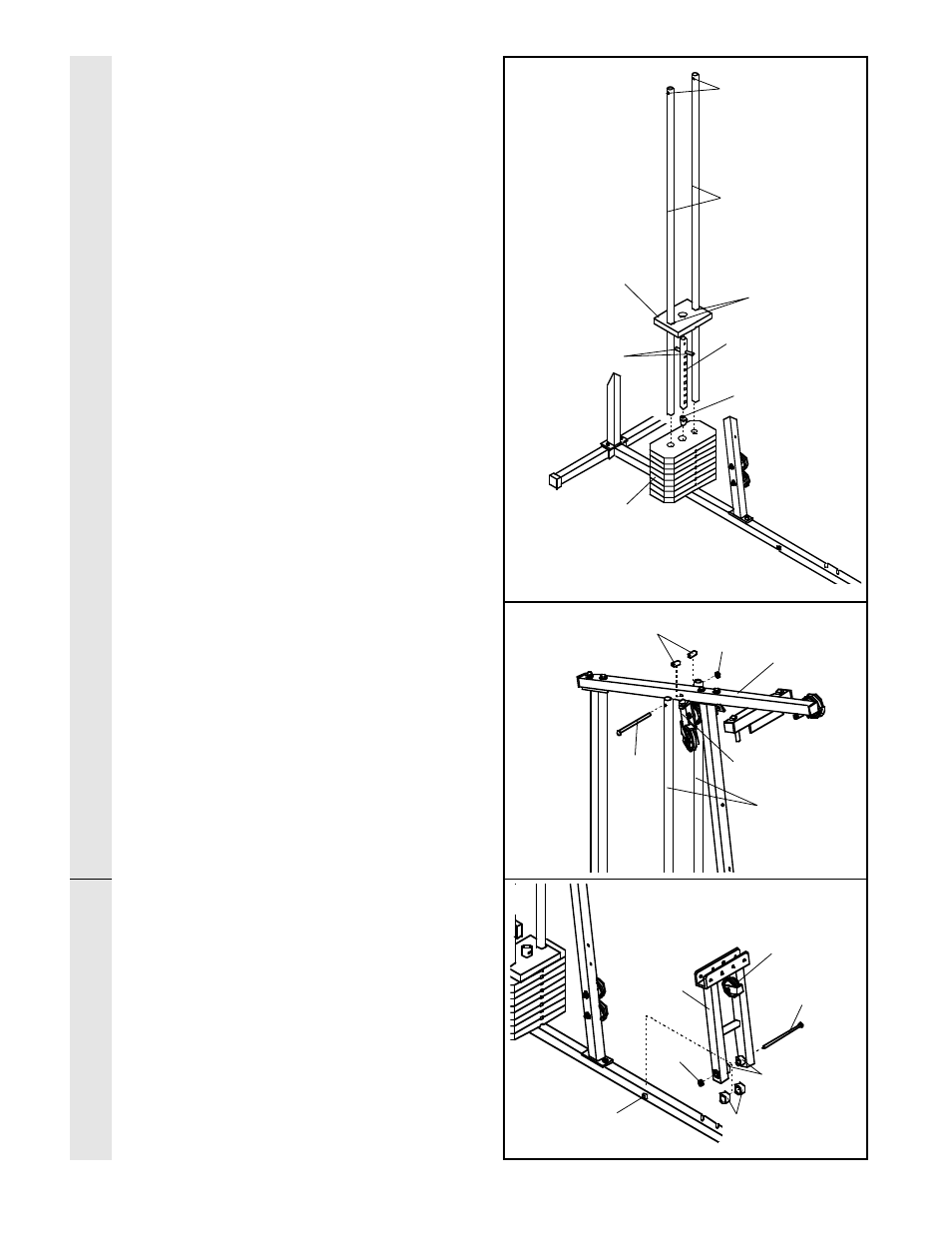 Frame assembl y arm assembl y | Weider WESY85201 User Manual | Page 7 / 27