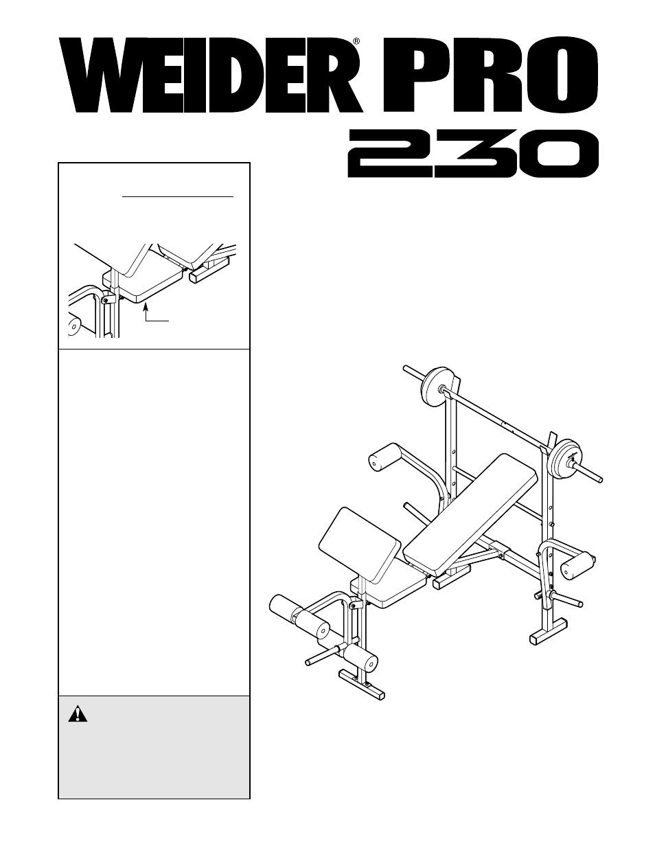 Weider 831.150340 User Manual | 15 pages