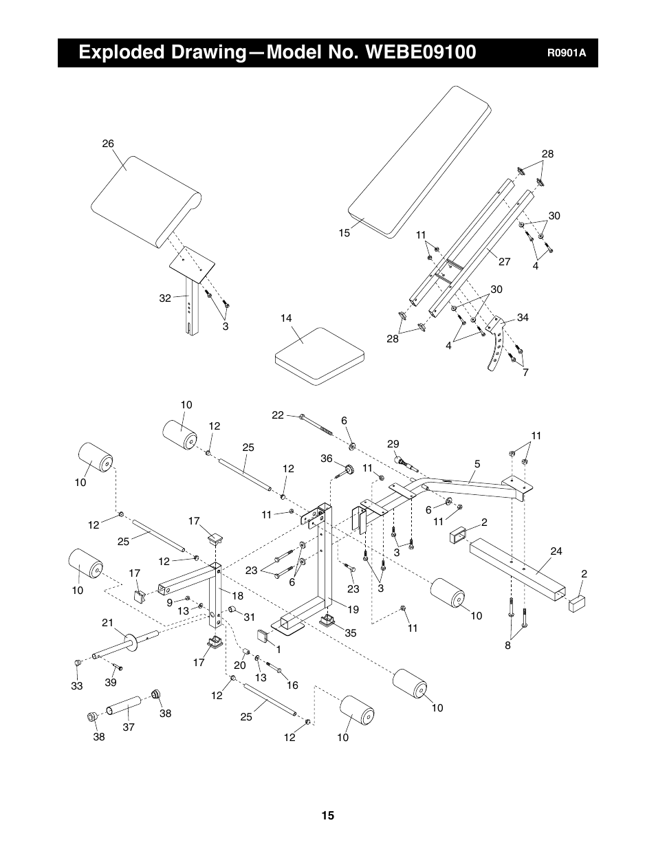 Weider WEBE09100 User Manual | Page 15 / 16