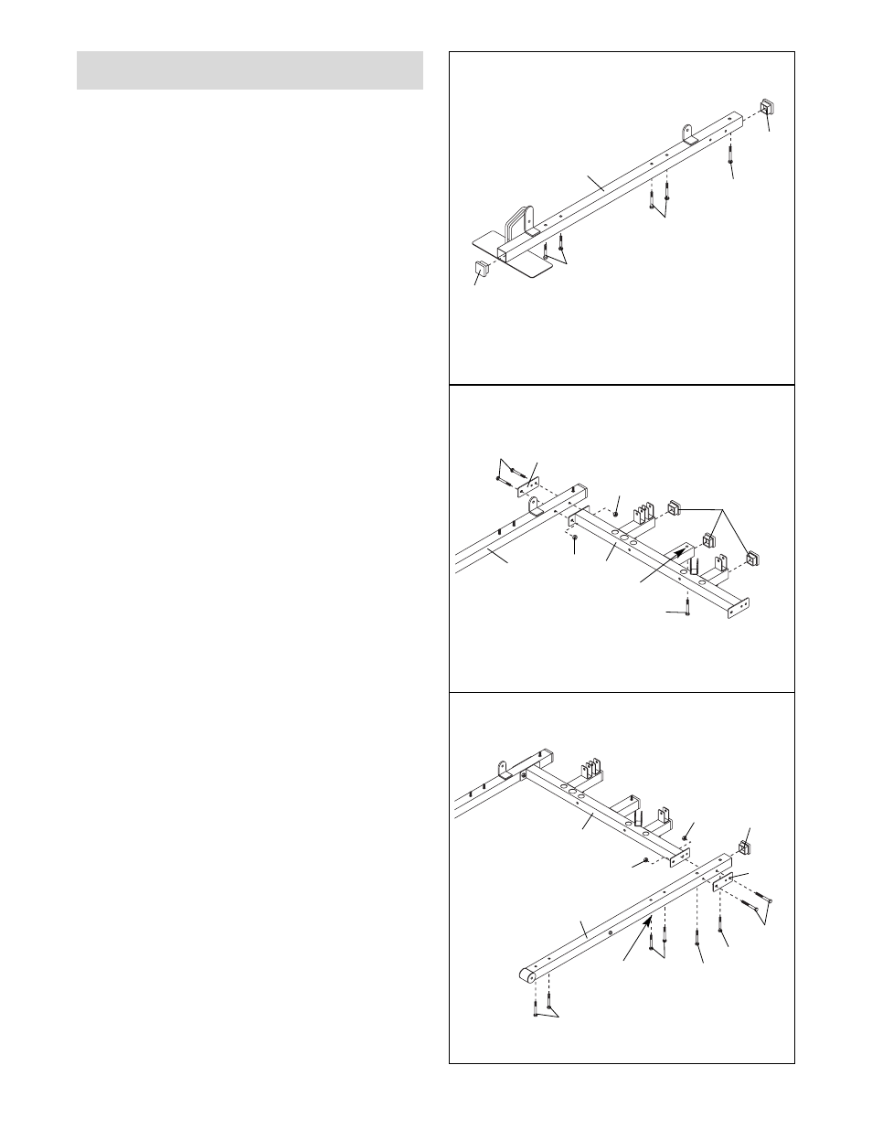 Frame assembly | Weider 831.159833 User Manual | Page 6 / 37