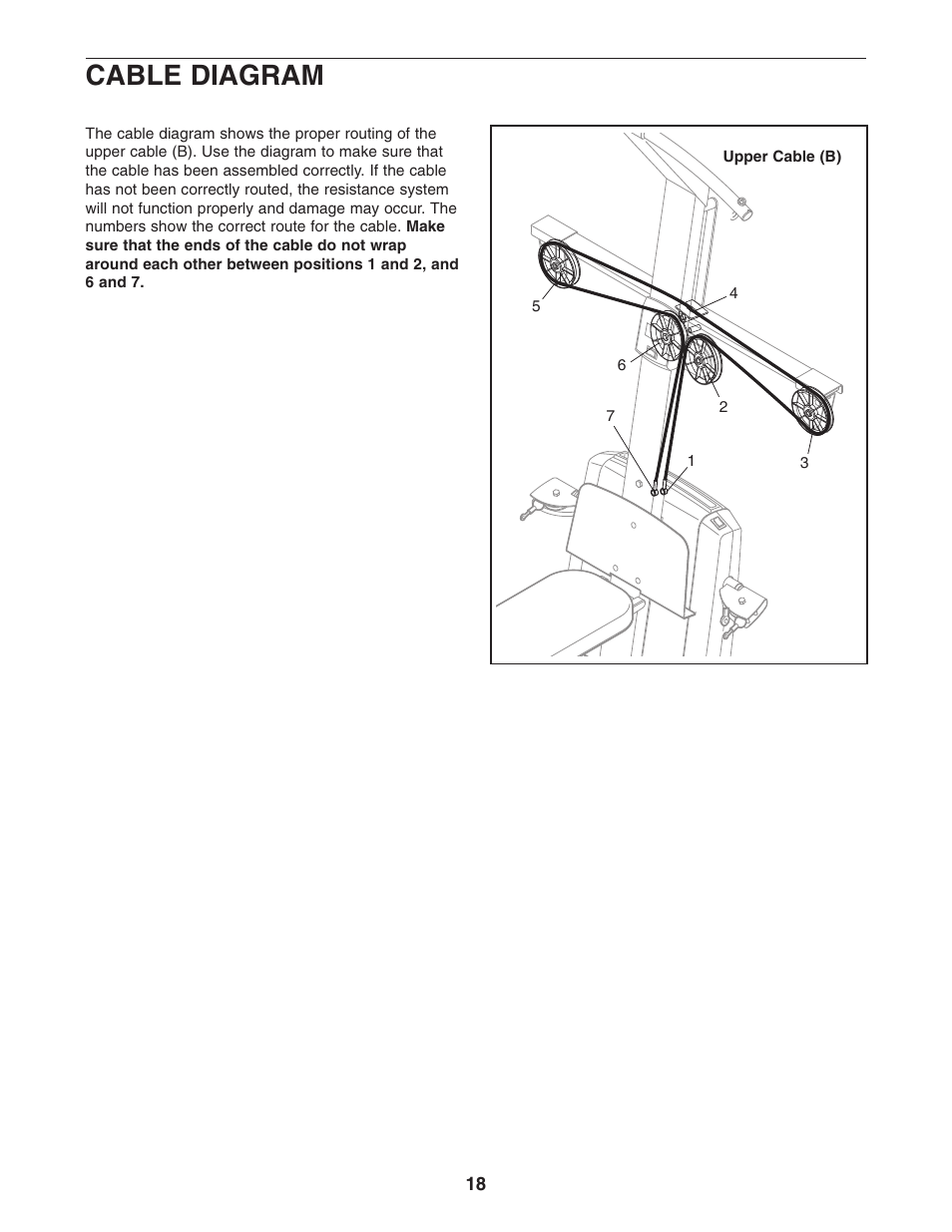 Cable diagram | Weider 831.153992 User Manual | Page 18 / 27