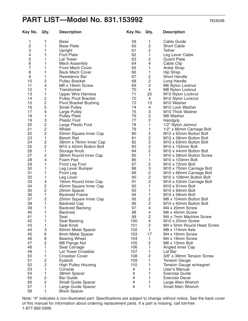 Weider 831.153992 User Manual | Page 25 / 27