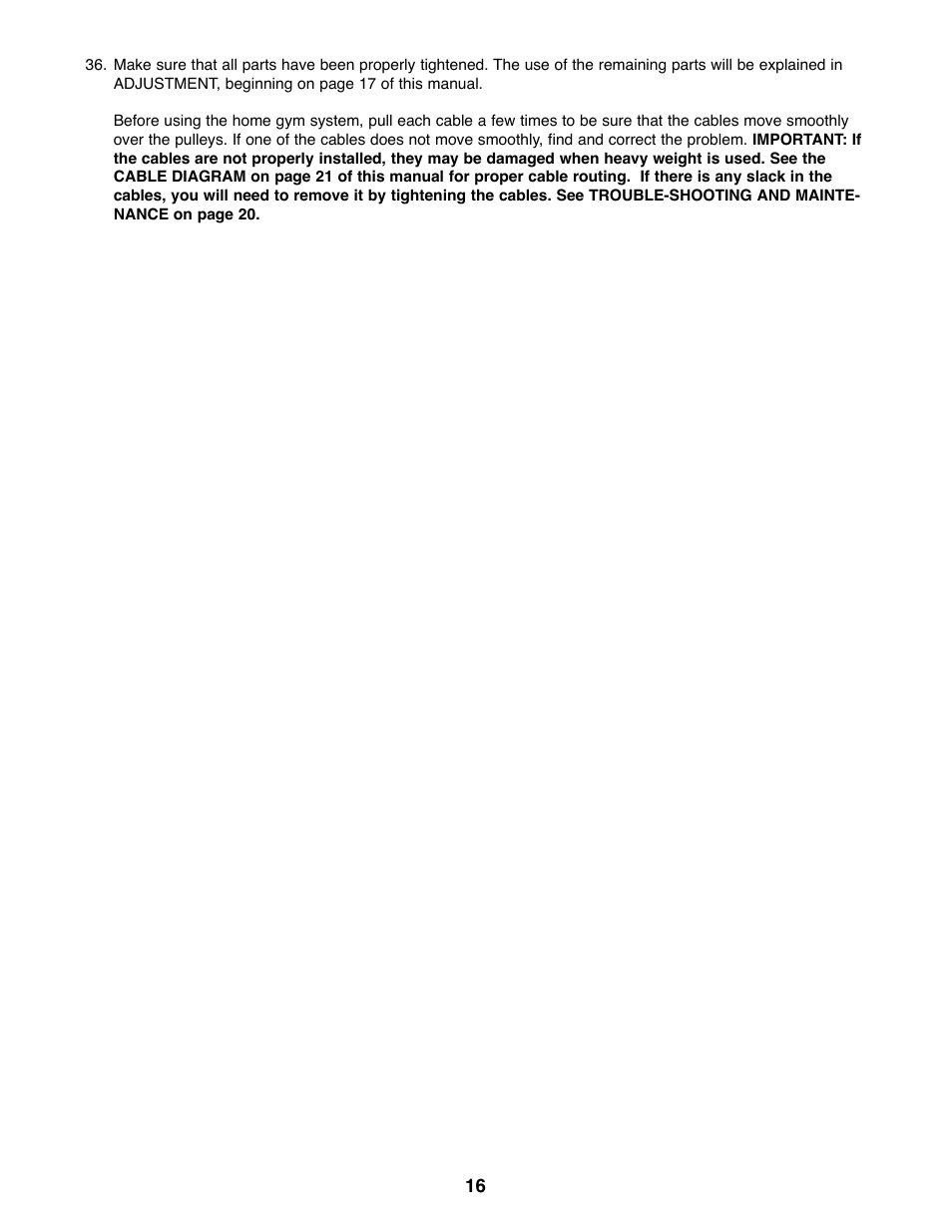 Weider XR20 User Manual | Page 16 / 27