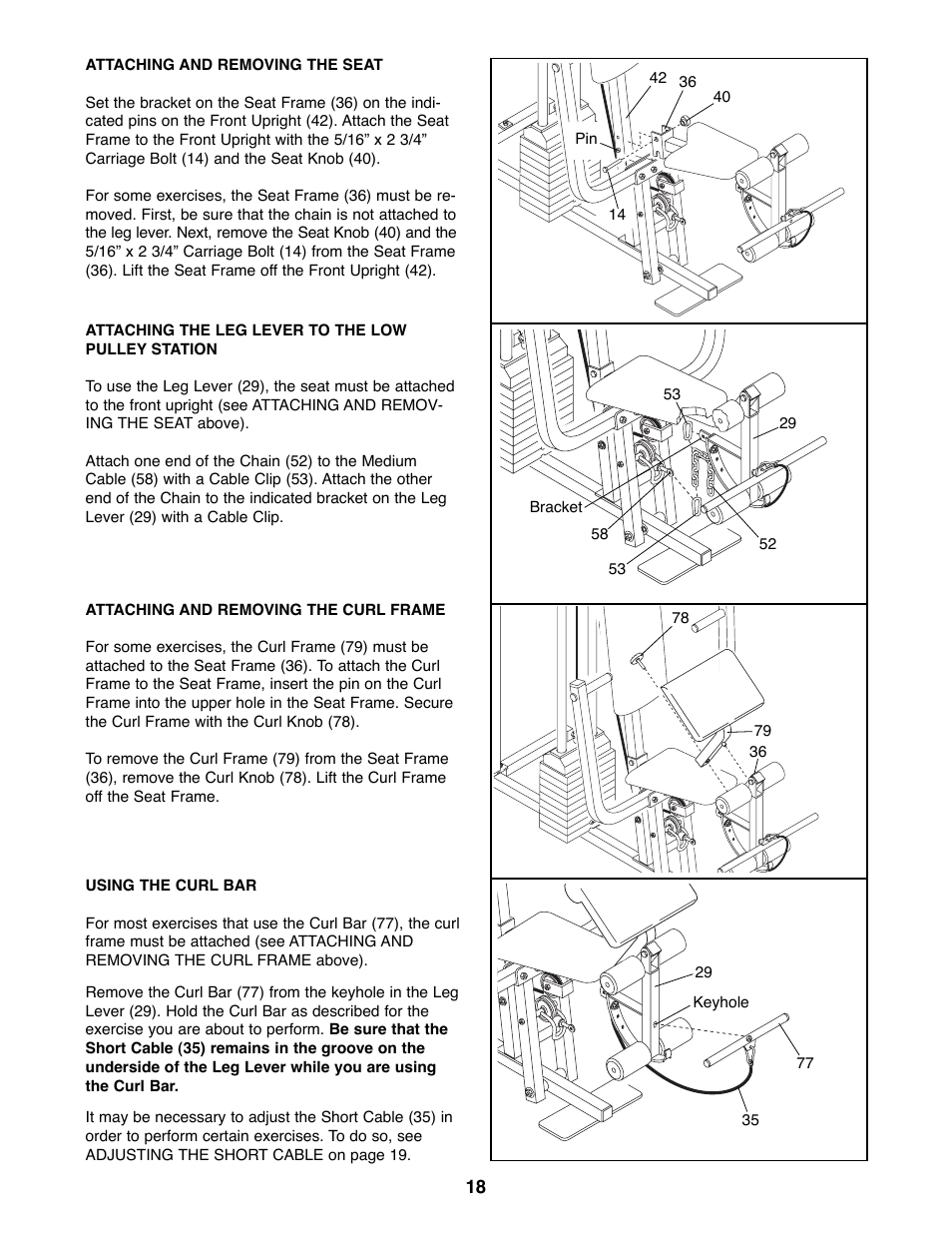 Weider XR20 User Manual | Page 18 / 27