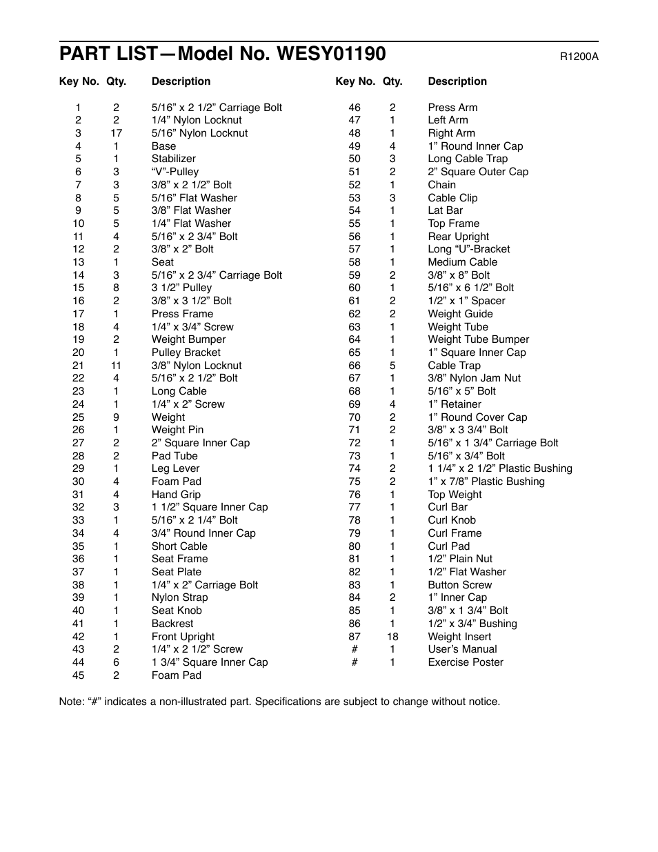Weider XR20 User Manual | Page 25 / 27