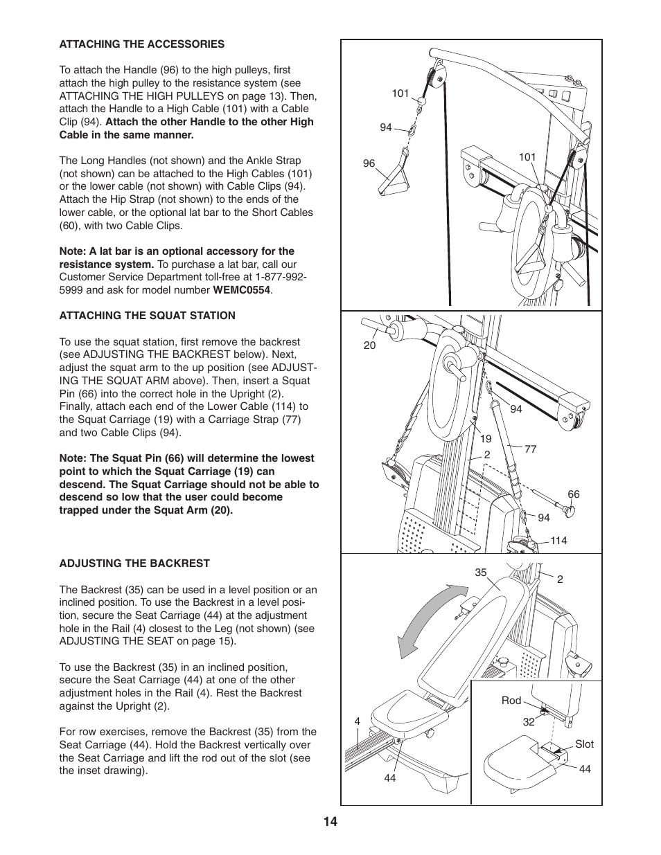 Weider WESY75741 User Manual | Page 14 / 27