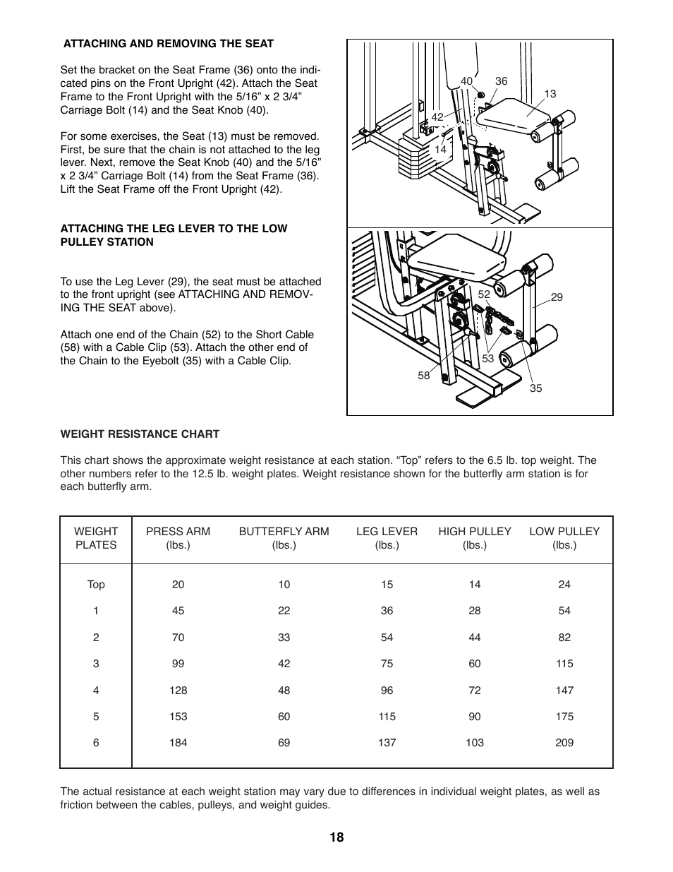 Weider 8510 User Manual | Page 18 / 27