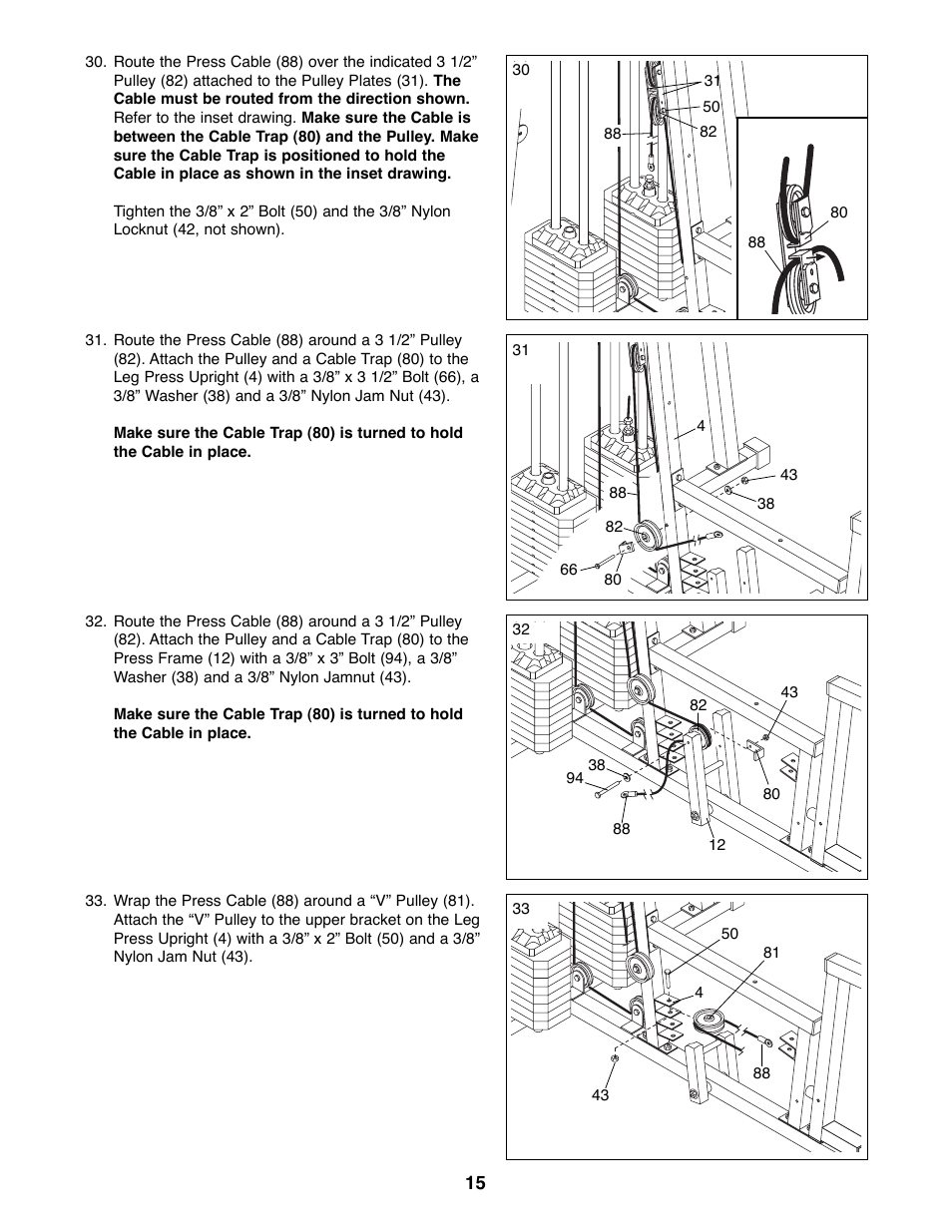 Weider WESY41080 User Manual | Page 15 / 33