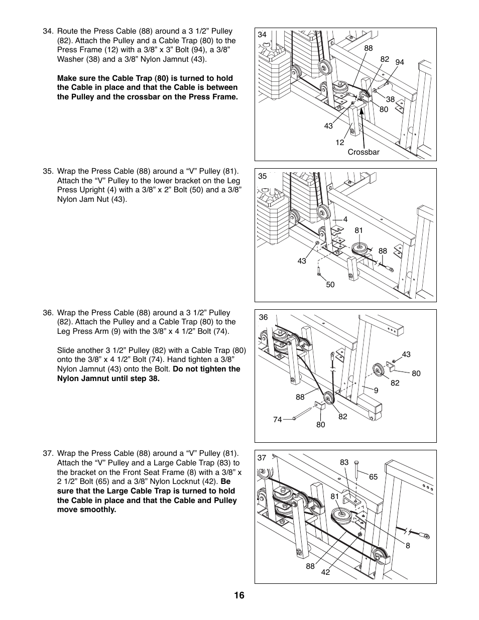 Weider WESY41080 User Manual | Page 16 / 33