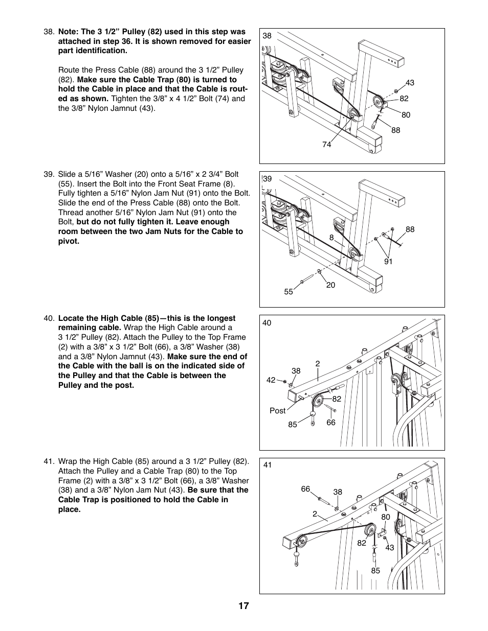 Weider WESY41080 User Manual | Page 17 / 33