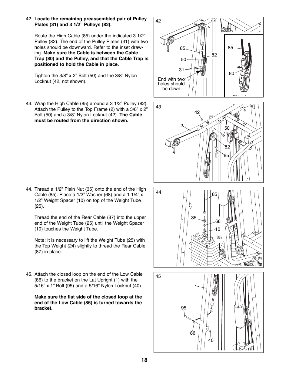 Weider WESY41080 User Manual | Page 18 / 33