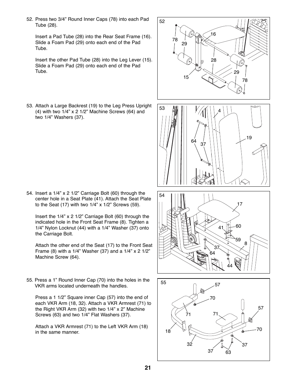 Weider WESY41080 User Manual | Page 21 / 33